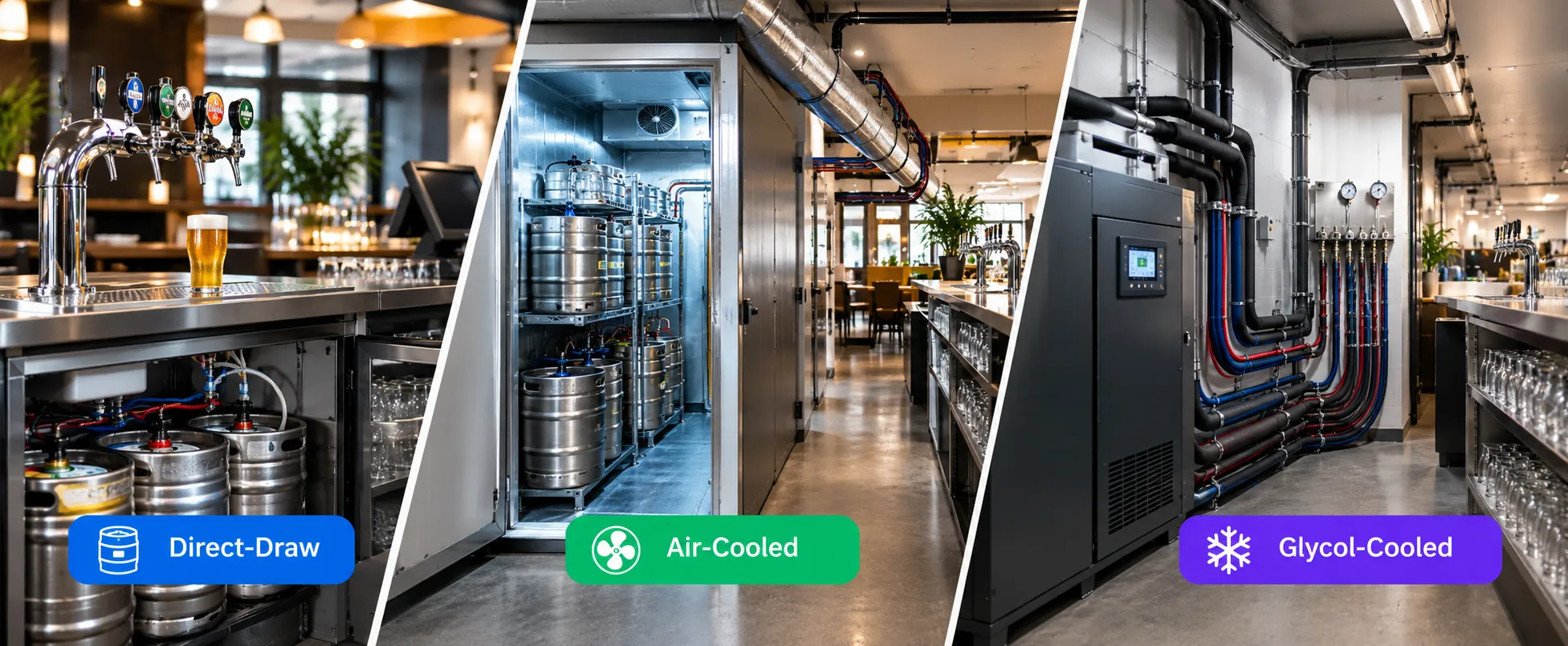 Glycol vs Air-Cooled vs Direct-Draw Beer Systems